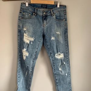 Distressed Light Wash Jeans